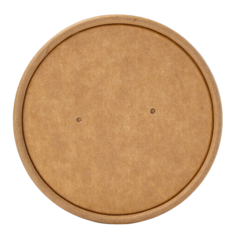 Couvercle pour Pot à Soupe Kraft 480 ml - Lot de 300